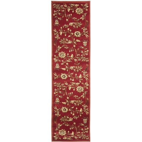 Lyndhurst LNH552 Power Loomed Runner Rug - Red/Multi - 2'3"x12' - Safavieh.