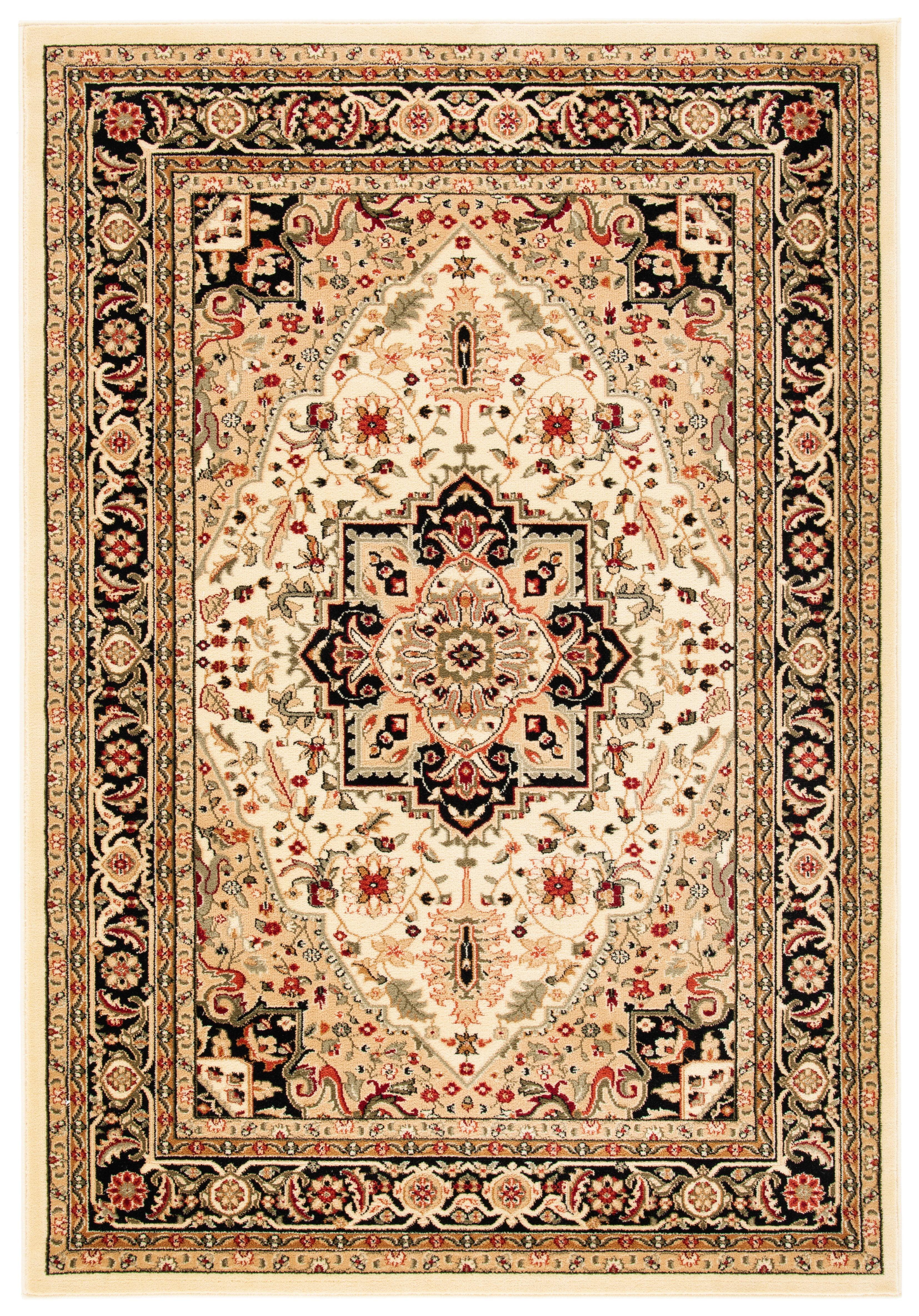 Lyndhurst Heriz LNH330 Power Loomed Area Rug - Beige/Black - 8'x10' - Safavieh