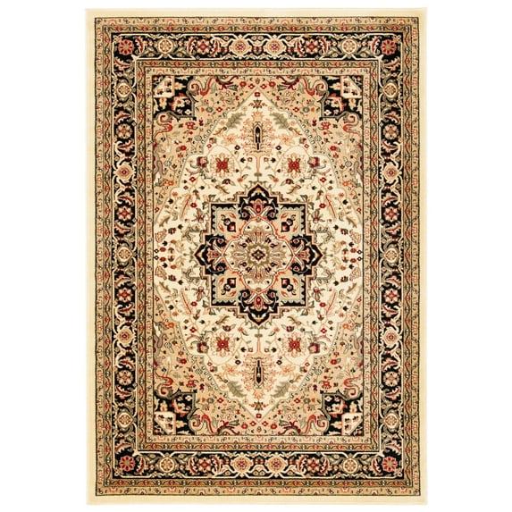 Lyndhurst Heriz LNH330 Power Loomed Area Rug - Beige/Black - 8'x10' - Safavieh