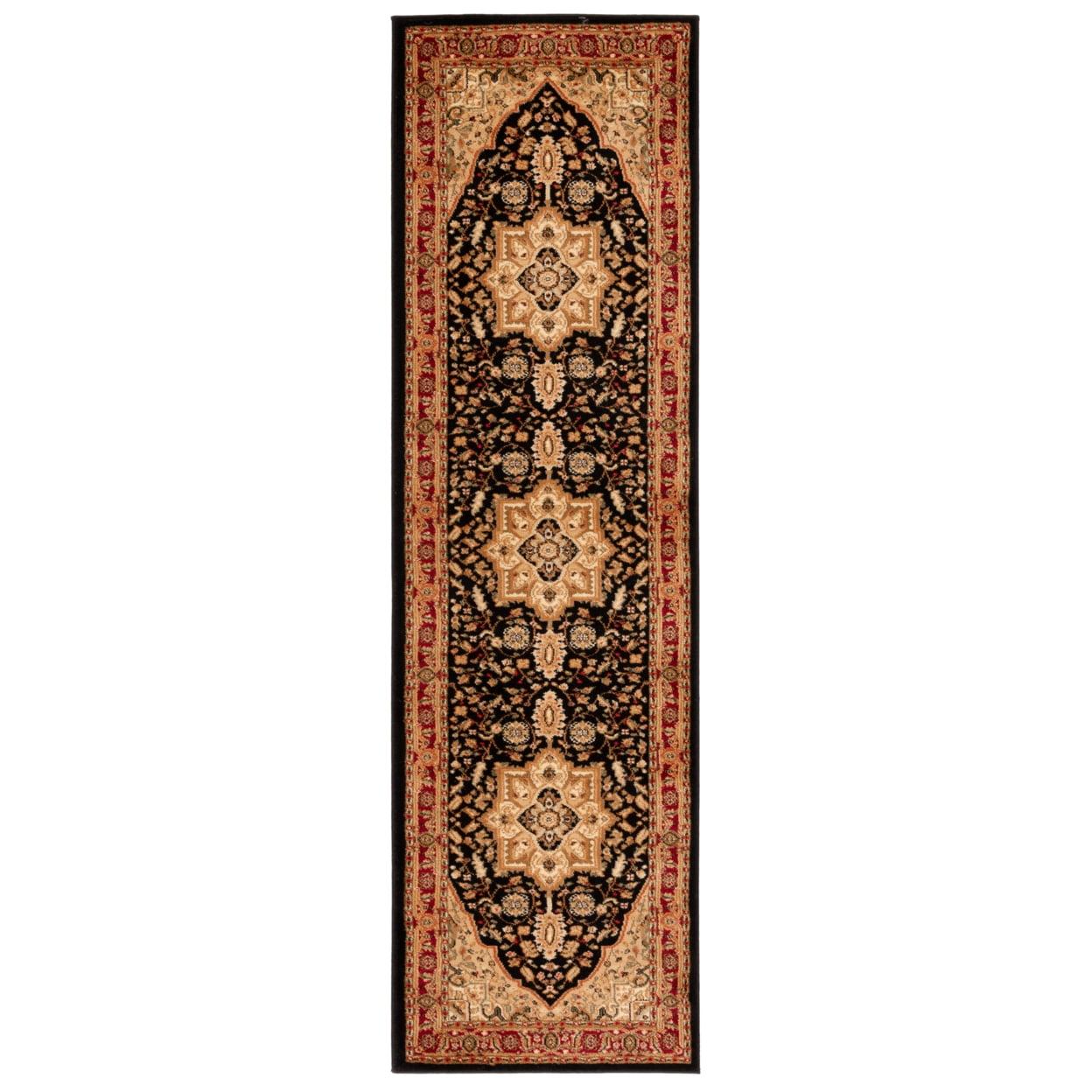 Lyndhurst Heriz LNH330 Power Loomed Area Rug - Black/Red - 6'x9' - Safavieh