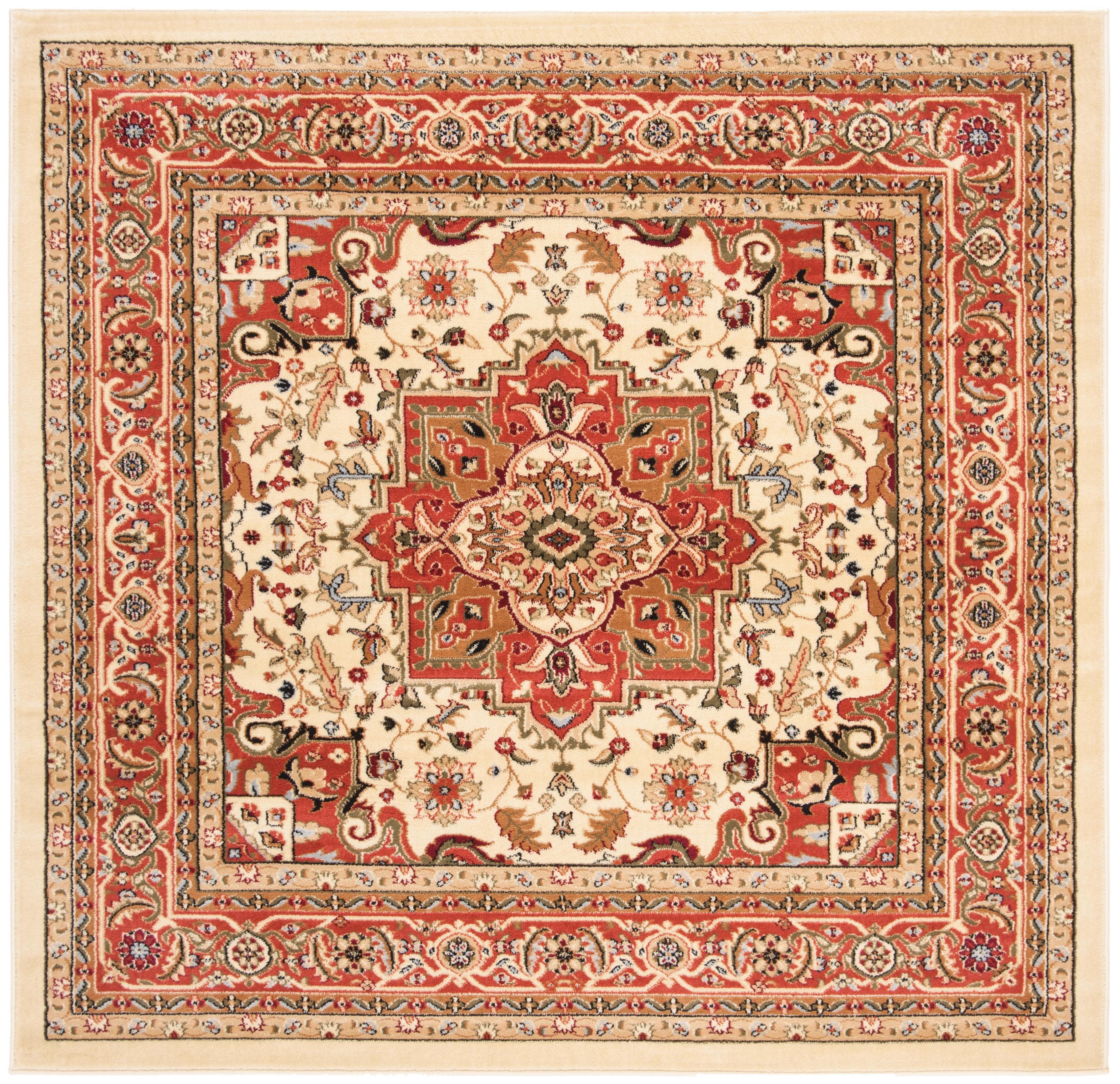 Lyndhurst Heriz LNH330 Power Loomed Accent Rug - Ivory/Rust - 3'3"x5'3" - Safavieh