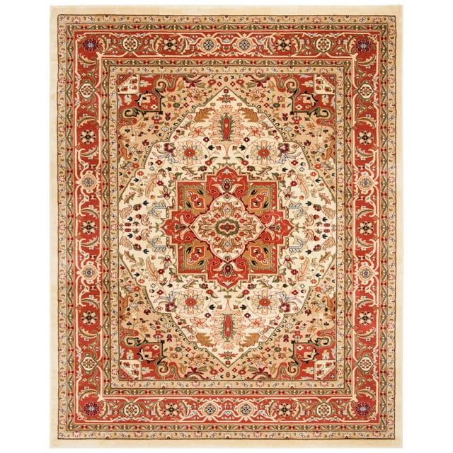 Lyndhurst Heriz LNH330 Power Loomed Area Rug - Ivory/Rust - 6'x9' - Safavieh