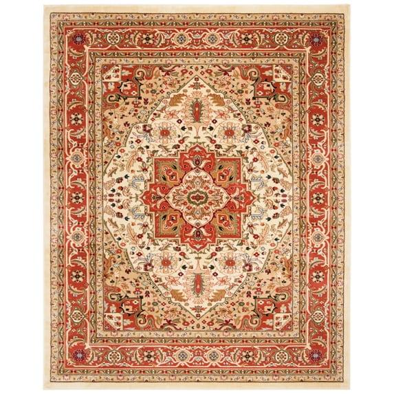 Lyndhurst Heriz LNH330 Power Loomed Area Rug - Ivory/Rust - 4'x6' - Safavieh