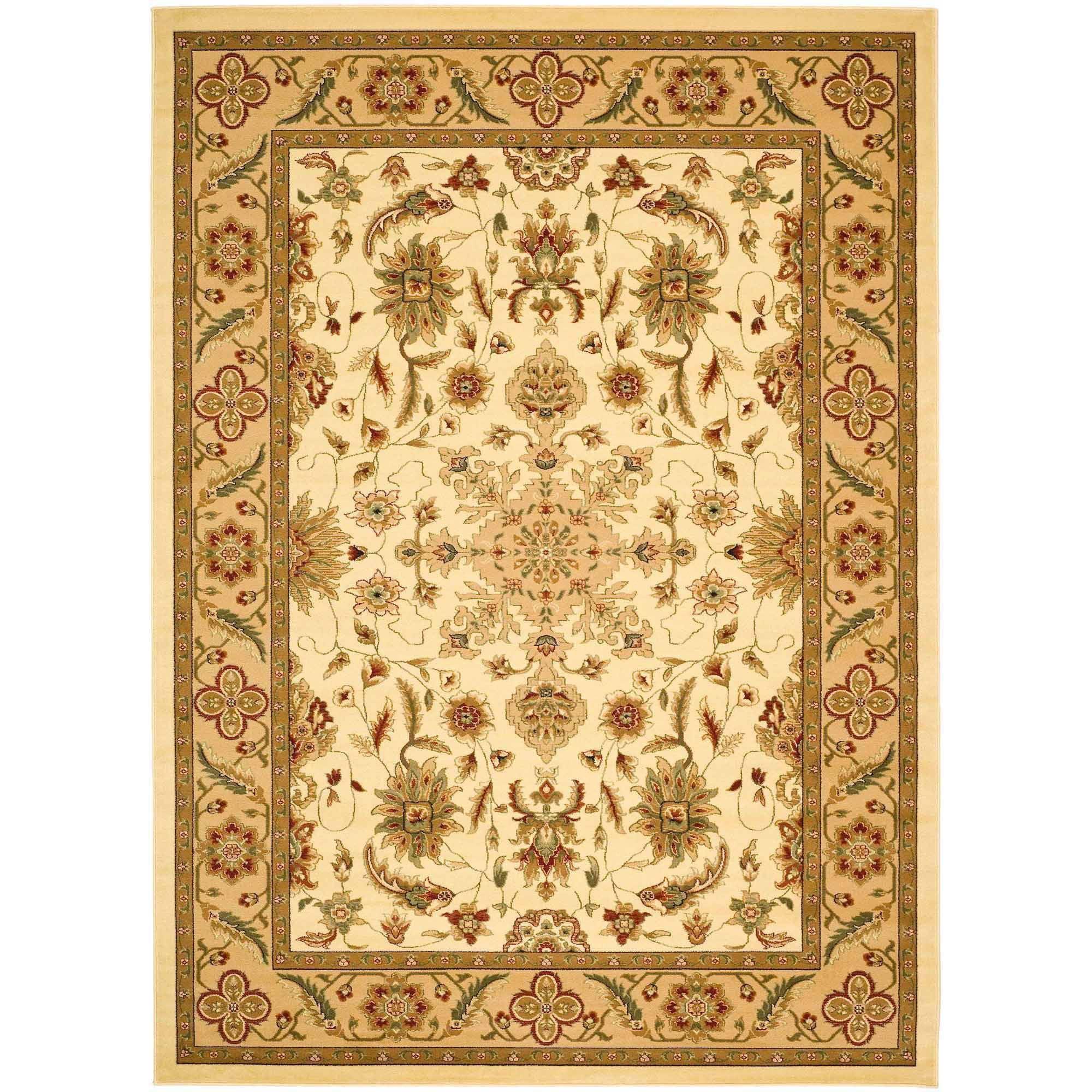 Elegant Beige Hand-Tufted Synthetic Area Rug 8' x 11'