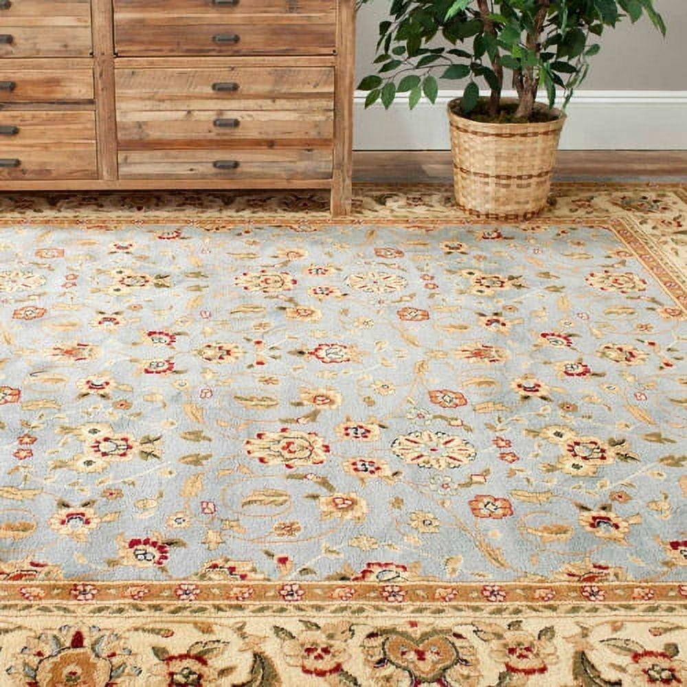 SAFAVIEH Lyndhurst Pearl Traditional Bordered Area Rug, Light Blue/Ivory, 11' x 15'