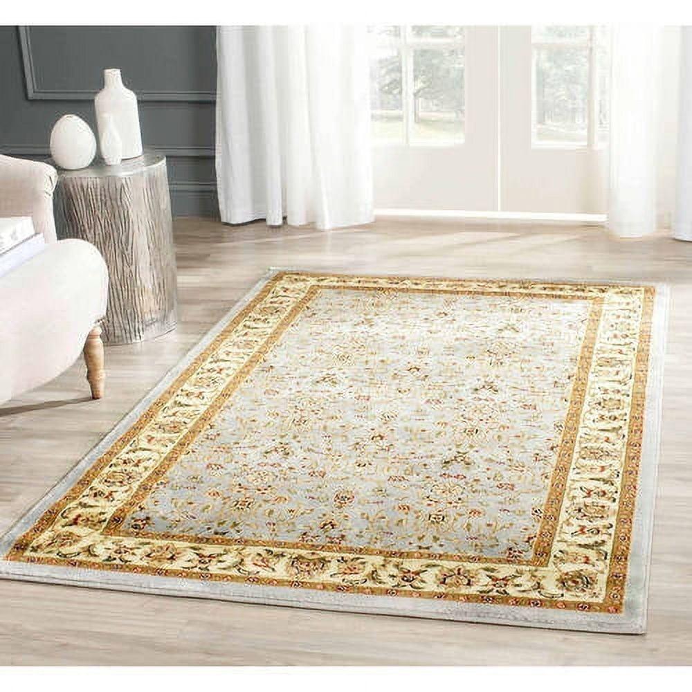 Ivory Elegance 6' Square Synthetic Easy-Care Area Rug