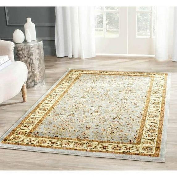 Lyndhurst LNH312 Power Loomed Area Rug - Light Blue/Ivory - 6'x6' - Safavieh.