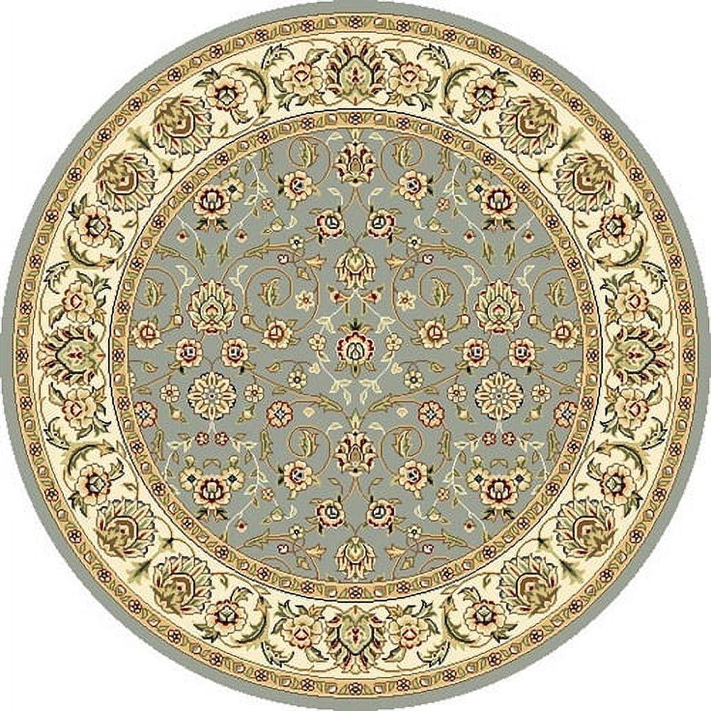 Lyndhurst LNH312 Power Loomed Area Rug - Light Blue/Ivory - 7' Round - Safavieh.