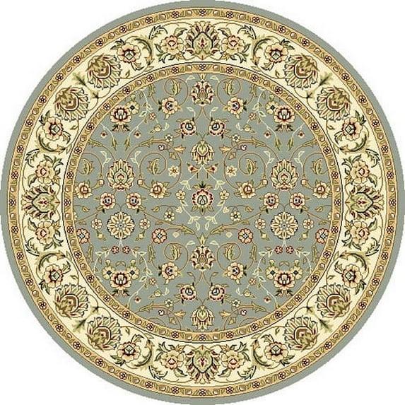 Lyndhurst LNH312 Power Loomed Area Rug - Light Blue/Ivory - 7' Round - Safavieh.