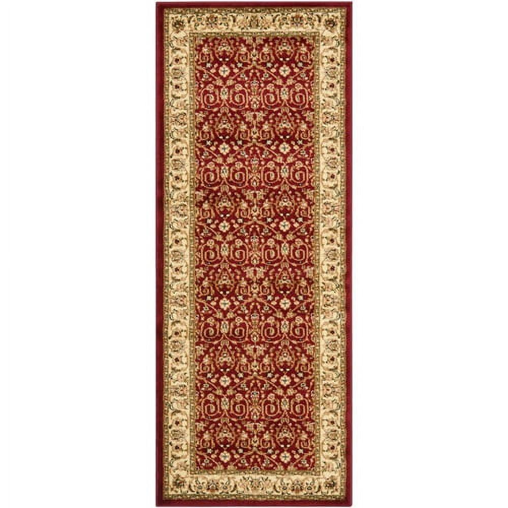 Lyndhurst LNH312 Power Loomed Runner Rug - Red/Ivory - 2'3"x18' - Safavieh.