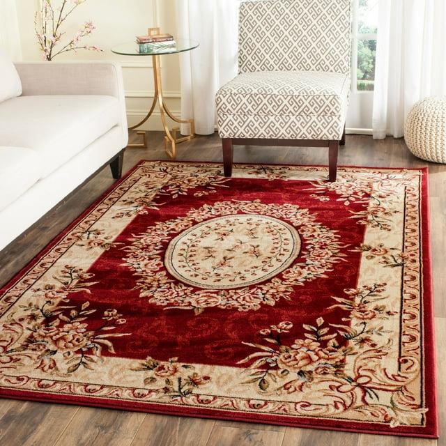 Lyndhurst LNH328 Power Loomed Area Rug - Red/Ivory - 6'x9' - Safavieh