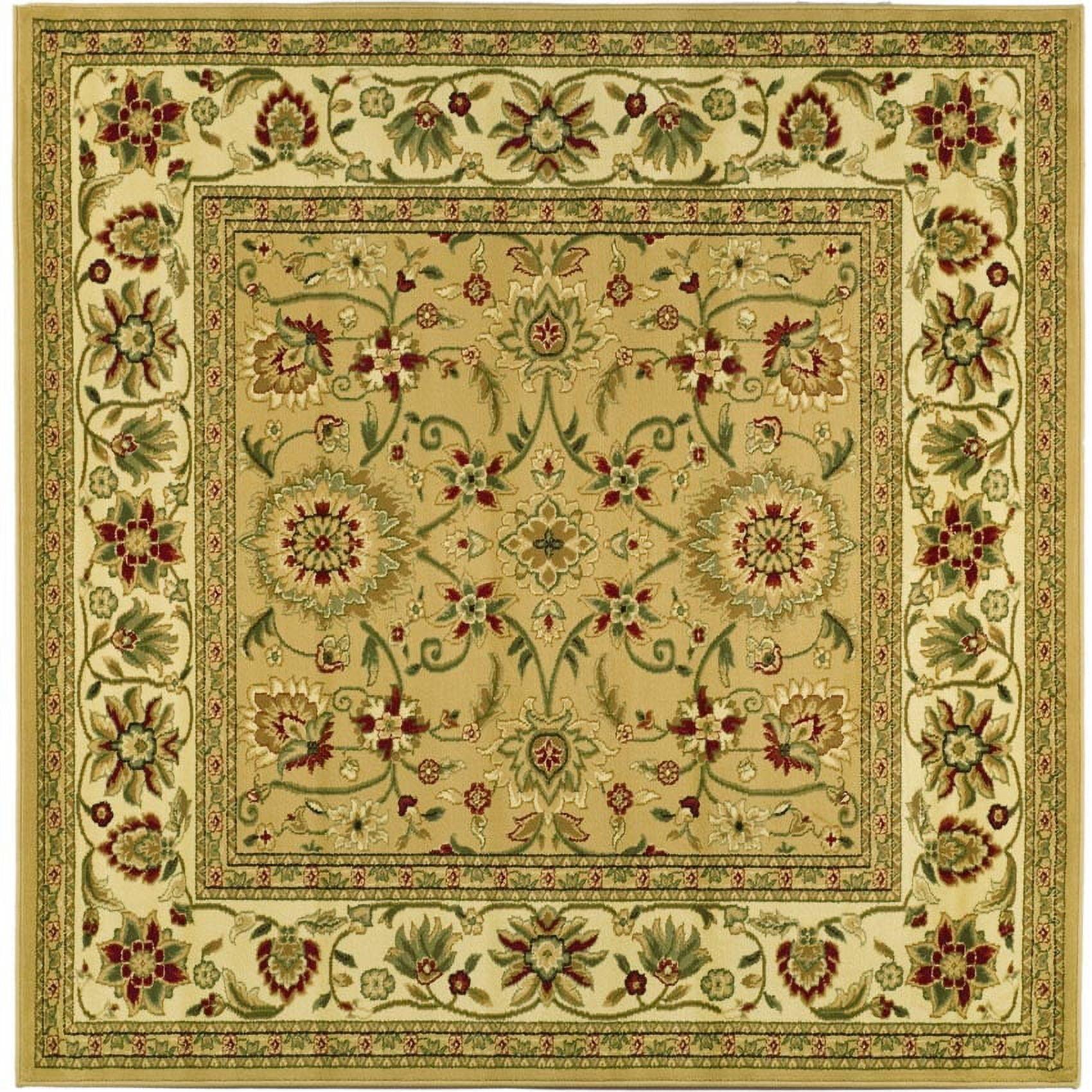 Lyndhurst LNH212 Power Loomed Area Rug - Beige/Ivory - 5'3"x5'3" - Safavieh