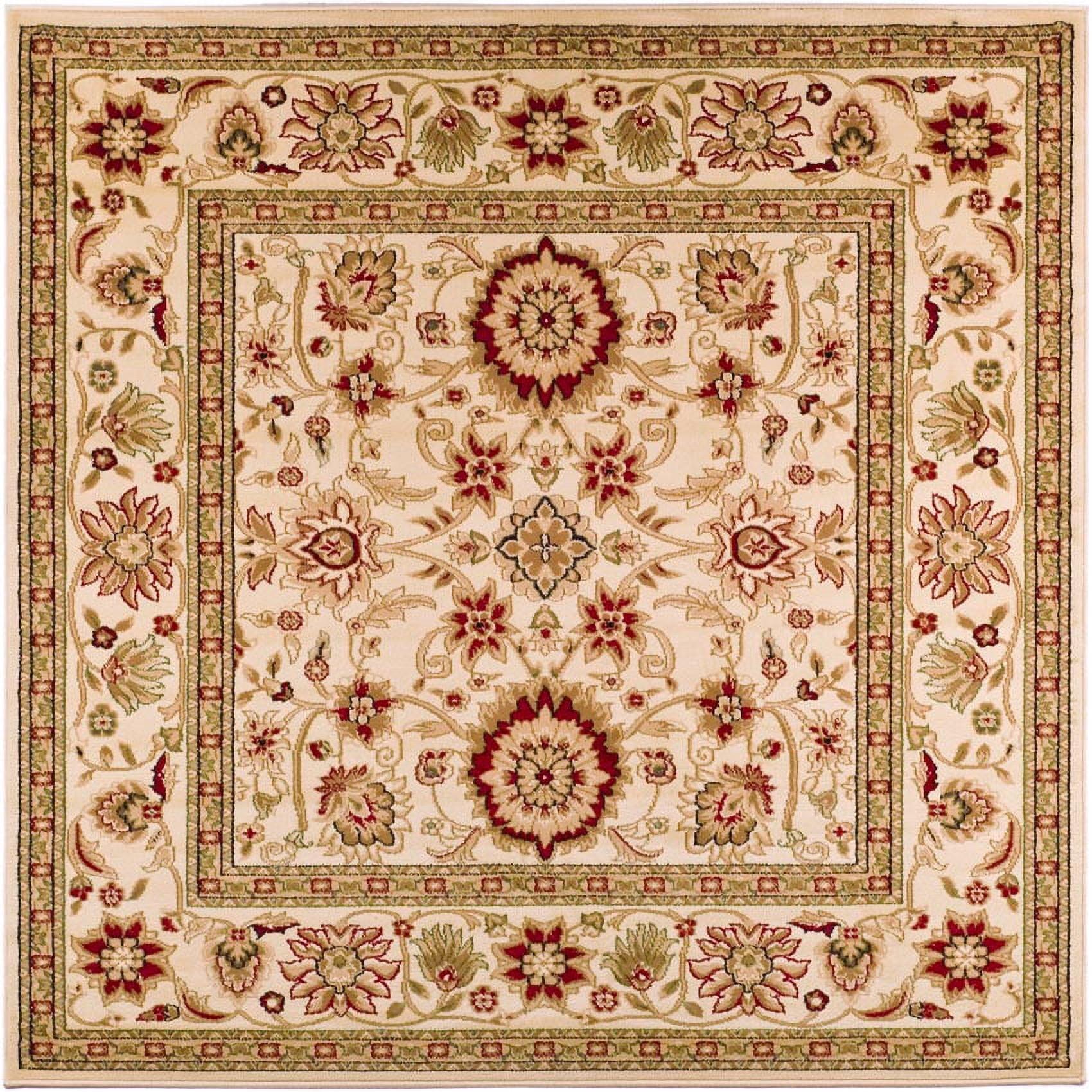 Lyndhurst LNH212 Power Loomed Area Rug - Ivory/Ivory - 5'3"x7'6" - Safavieh