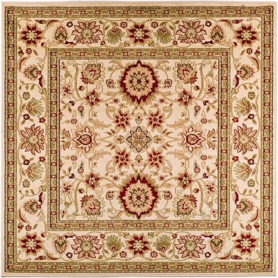Lyndhurst LNH212 Power Loomed Area Rug - Ivory/Ivory - 5'3"x7'6" - Safavieh