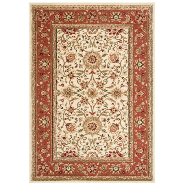 Lyndhurst LNH212 Power Loomed Area Rug - Ivory/Rust - 4'x6' - Safavieh