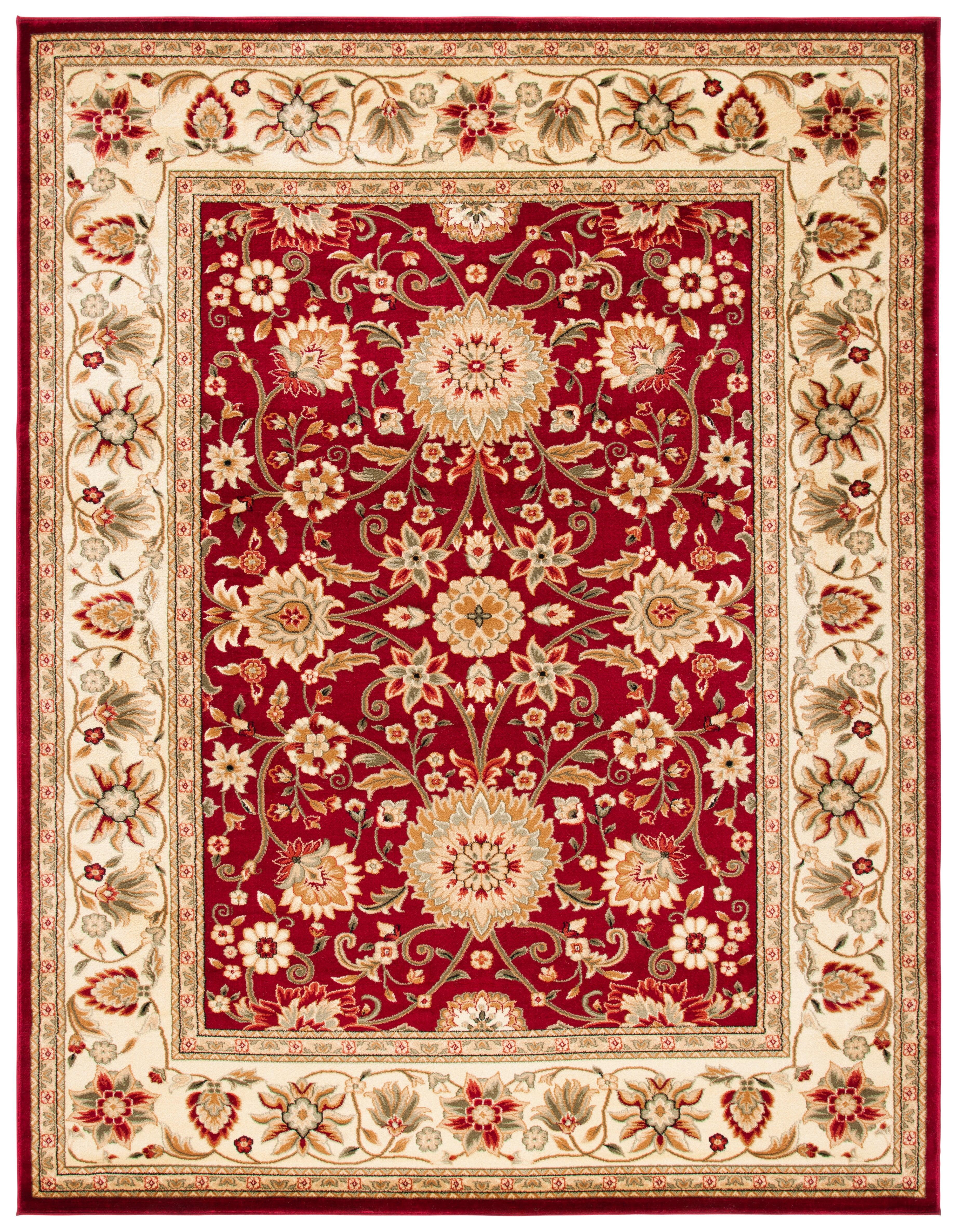 Lyndhurst LNH212 Power Loomed Area Rug - Red/Ivory - 8'x10' - Safavieh