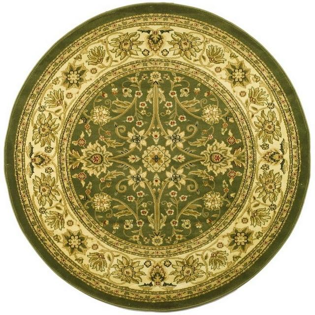 Lyndhurst LNH212 Power Loomed Area Rug - Sage/Ivory - 5'3" round - Safavieh.