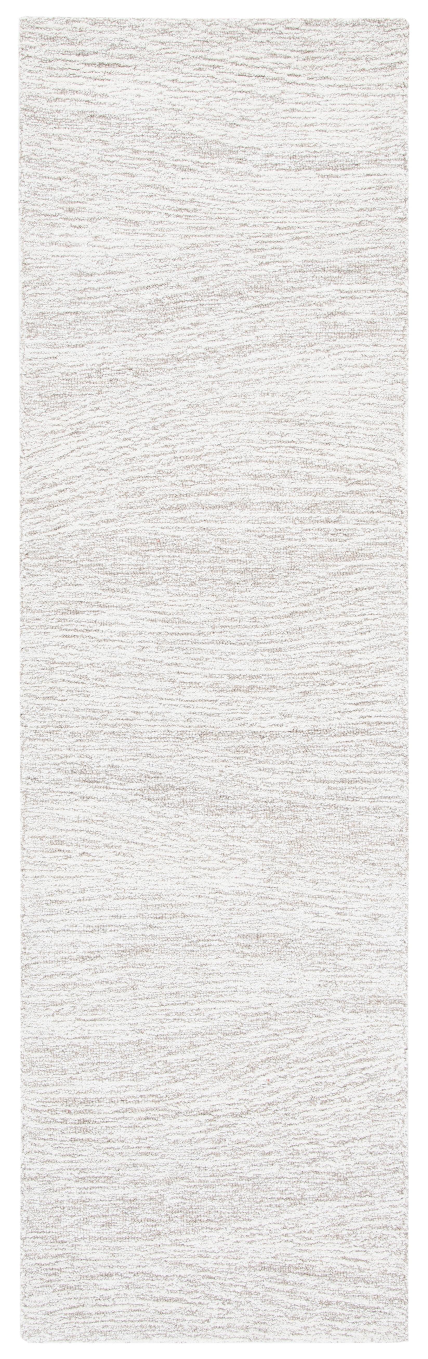 Ivory Hand-Tufted Wool Runner Rug, 2'3" x 18'