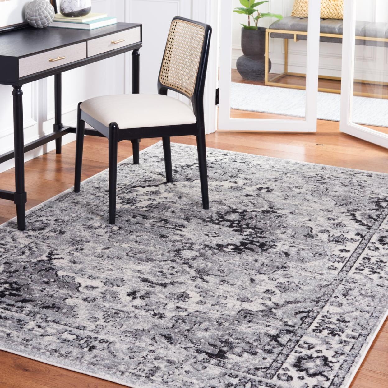 Madison MAD154 Power Loomed Indoor Accent Rug - Grey/Black - 3'x5' - Safavieh