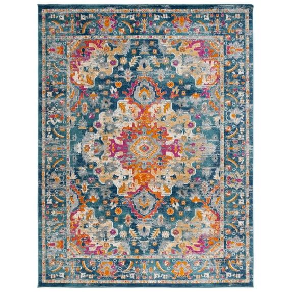 Madison MAD154 Power Loomed Indoor Area Rug - Teal/Fuchsia - 9'x12' - Safavieh