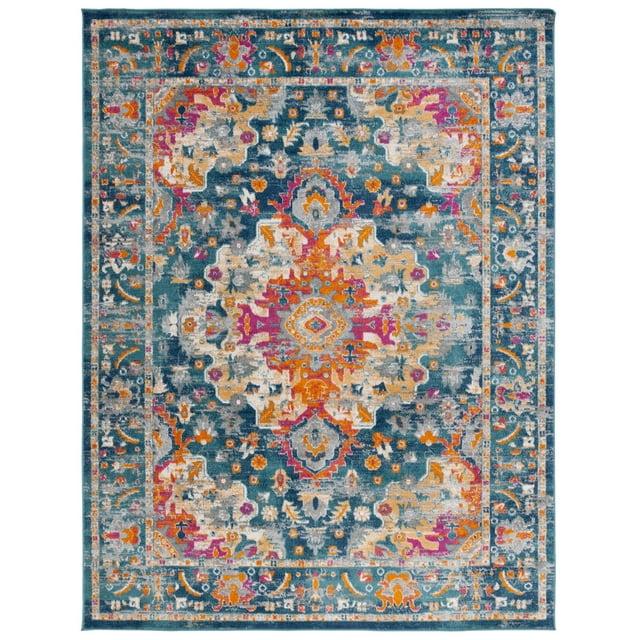 Madison MAD154 Power Loomed Indoor Area Rug - Teal/Fuchsia - 9'x12' - Safavieh