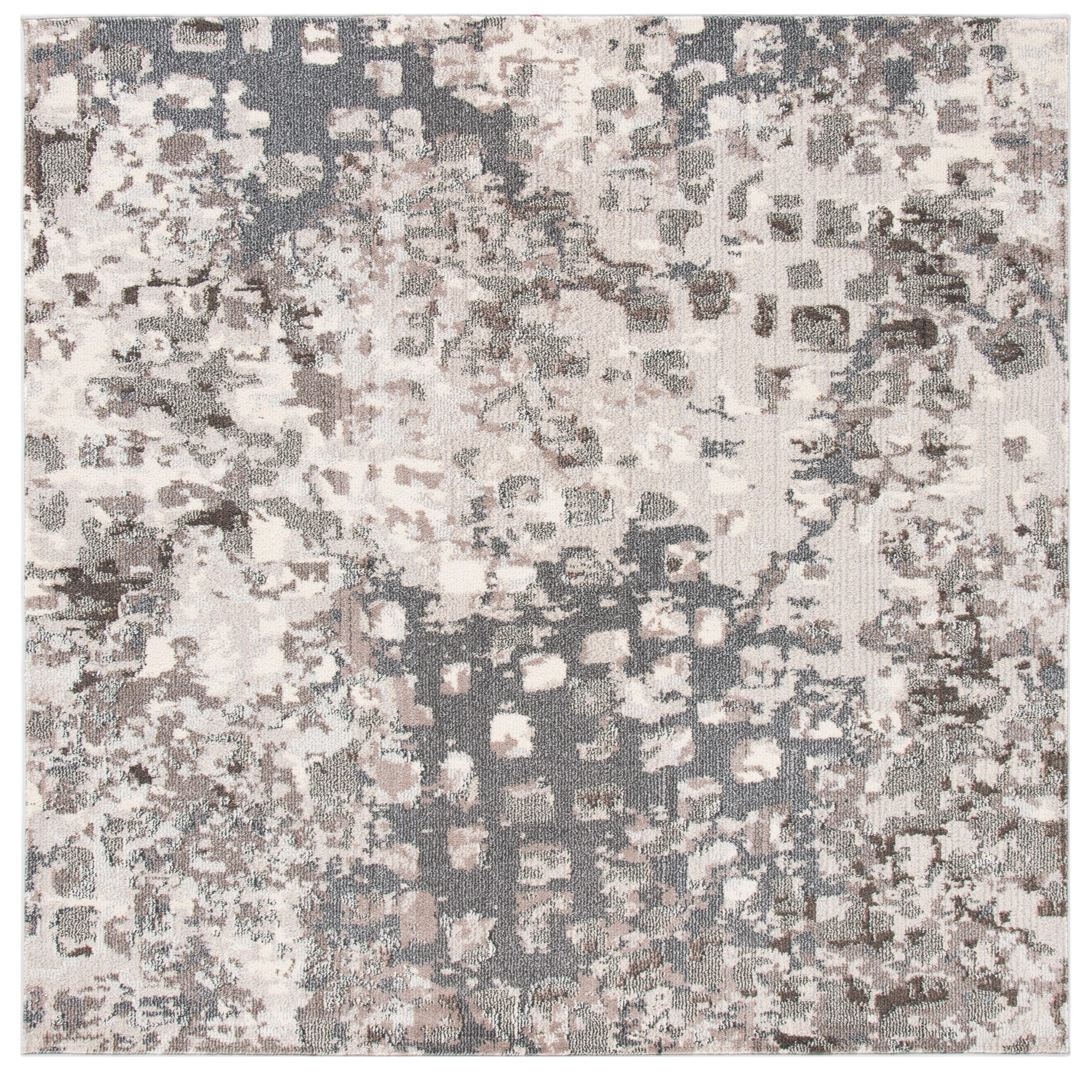 Madison MAD425 Power Loomed Indoor Accent Rug - Grey/Beige - 3'x3' - Safavieh