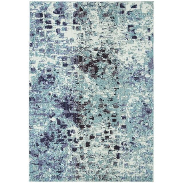 Madison MAD425 Power Loomed Indoor Accent Rug - Turquoise/Navy - 2'2"x4' - Safavieh