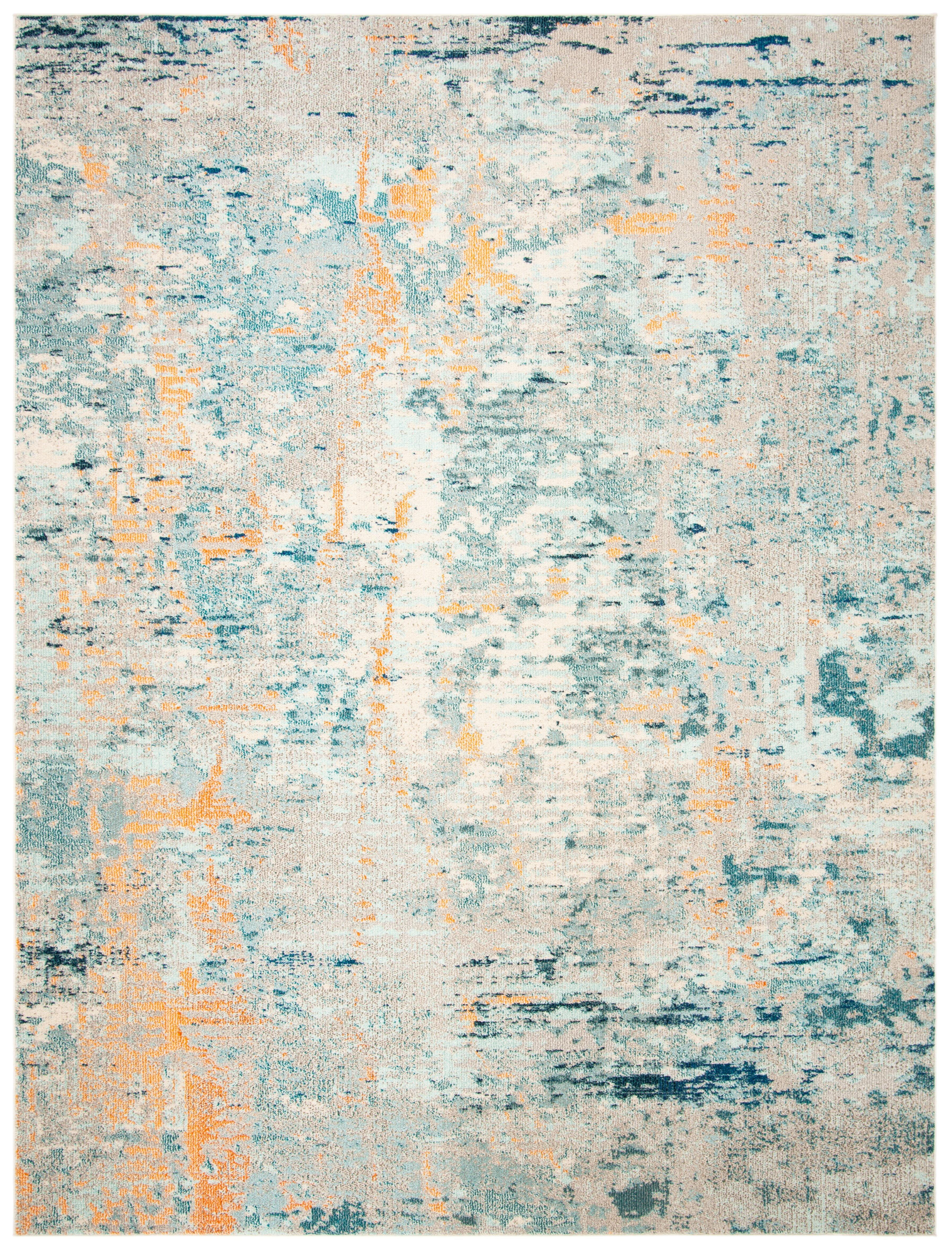Madison MAD457 Power Loomed Indoor Area Rug - Light Blue/Beige - 8'x10' - Safavieh
