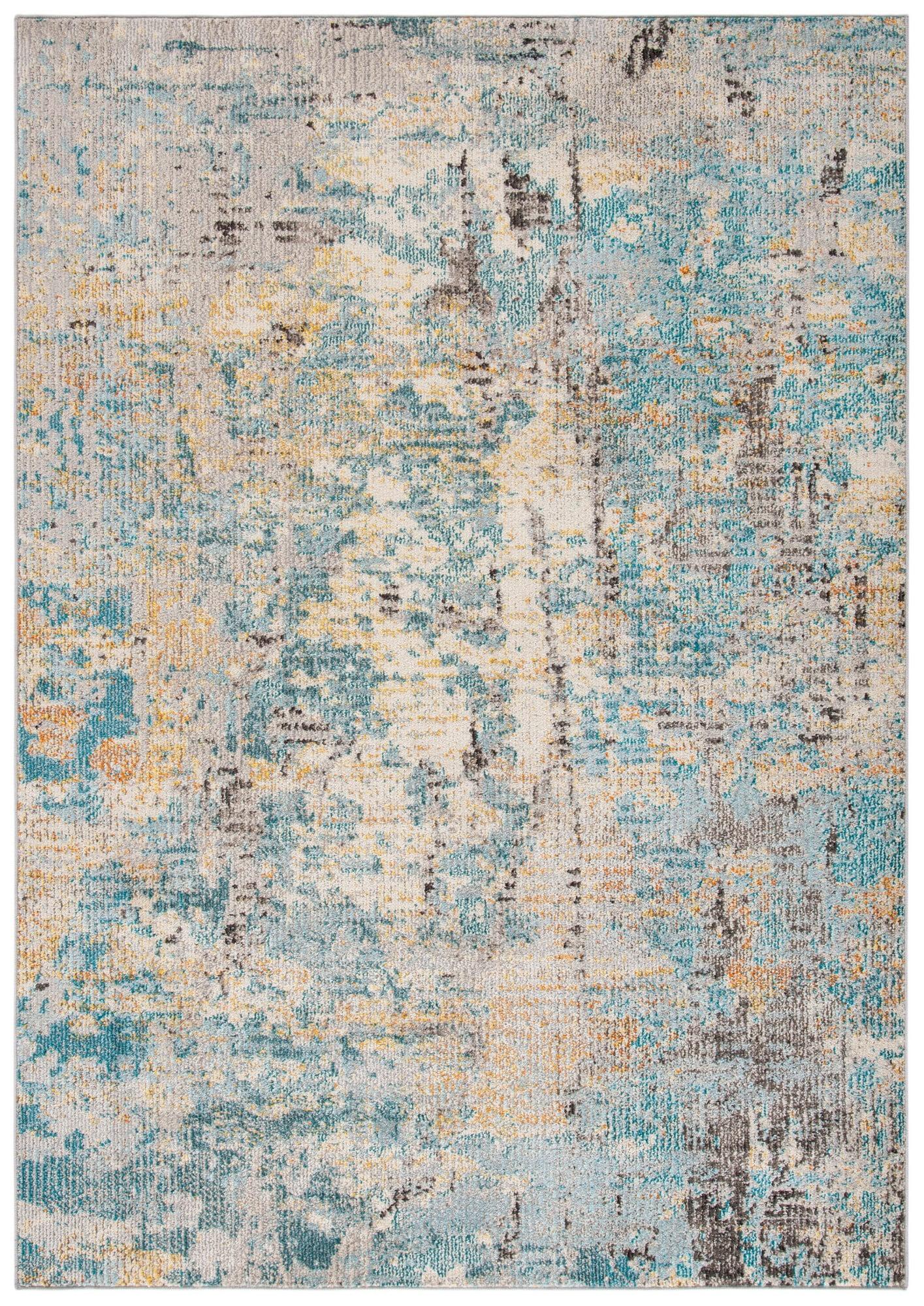Madison MAD457 Power Loomed Indoor Area Rug - Grey/Blue - 5'3"x7'6" - Safavieh