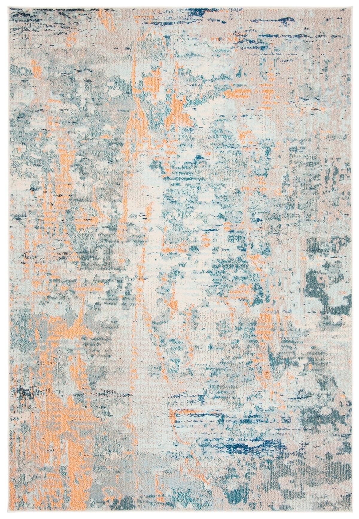 Madison MAD457 Power Loomed Indoor Accent Rug - Light Blue/Beige - 2'2"x4' - Safavieh
