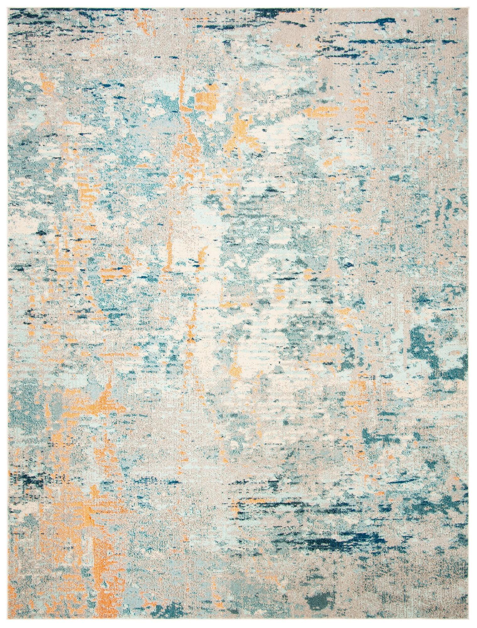 Madison MAD457 Power Loomed Indoor Area Rug - Light Blue/Beige - 8'x10' - Safavieh