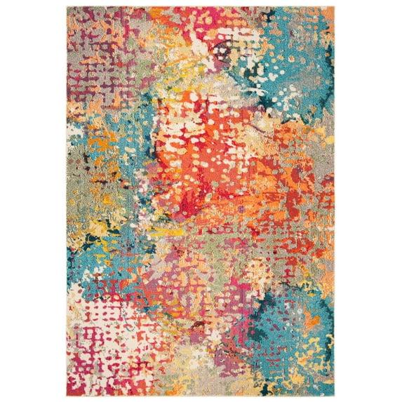 Madison MAD429 Power Loomed Area Rug - Ivory/Multi - 5'3"x7'6" - Safavieh.