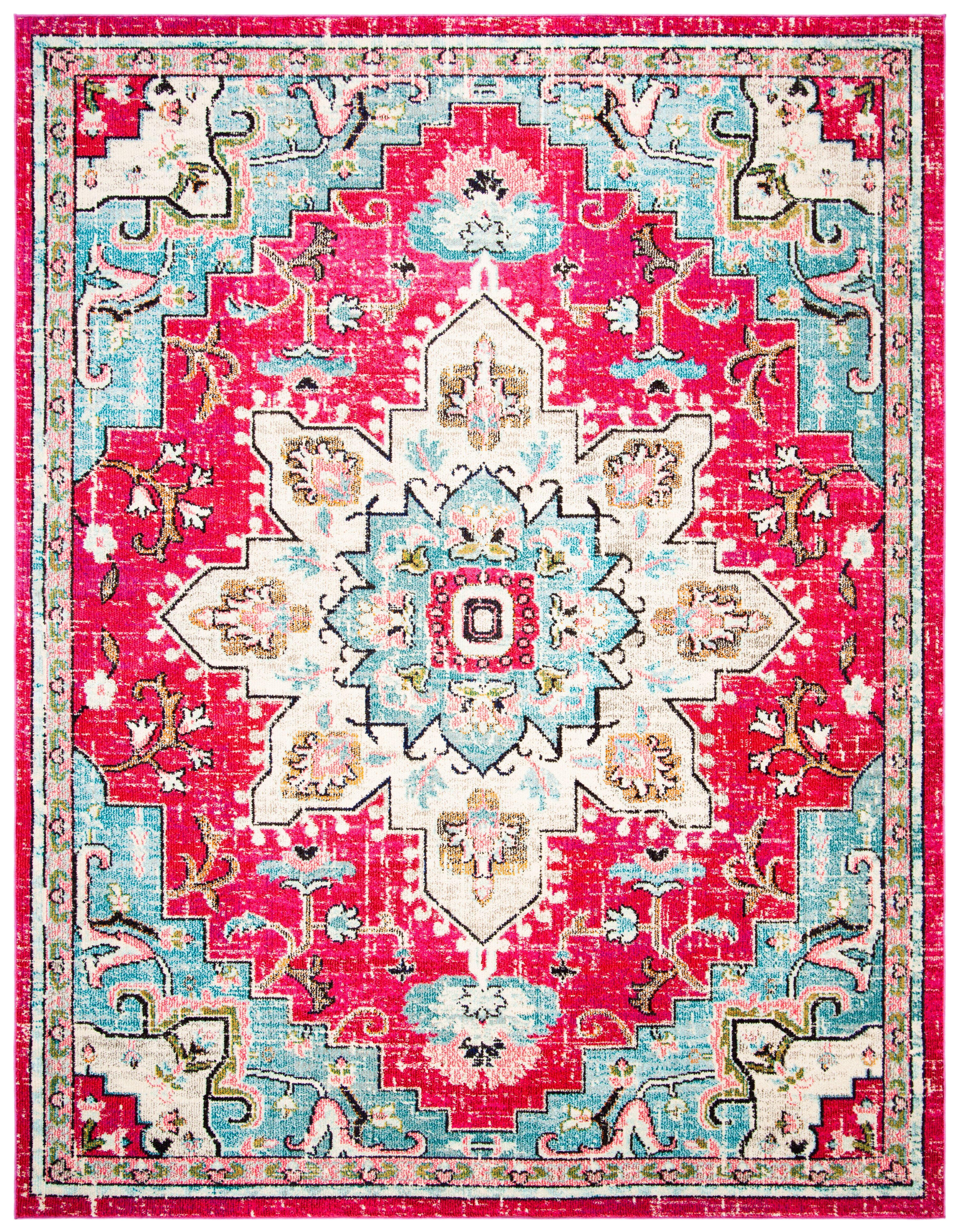 Madison MAD473 Power Loomed Indoor Area Rug - Fuchsia/Blue - 8'x10' - Safavieh