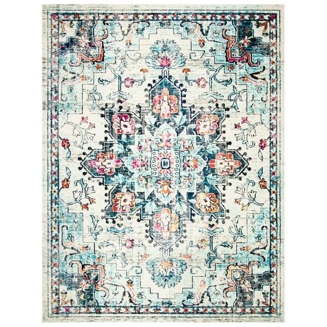 SAFAVIEH Madison Dalia Oriental Area Rug, Cream/Blue, 10' x 14'