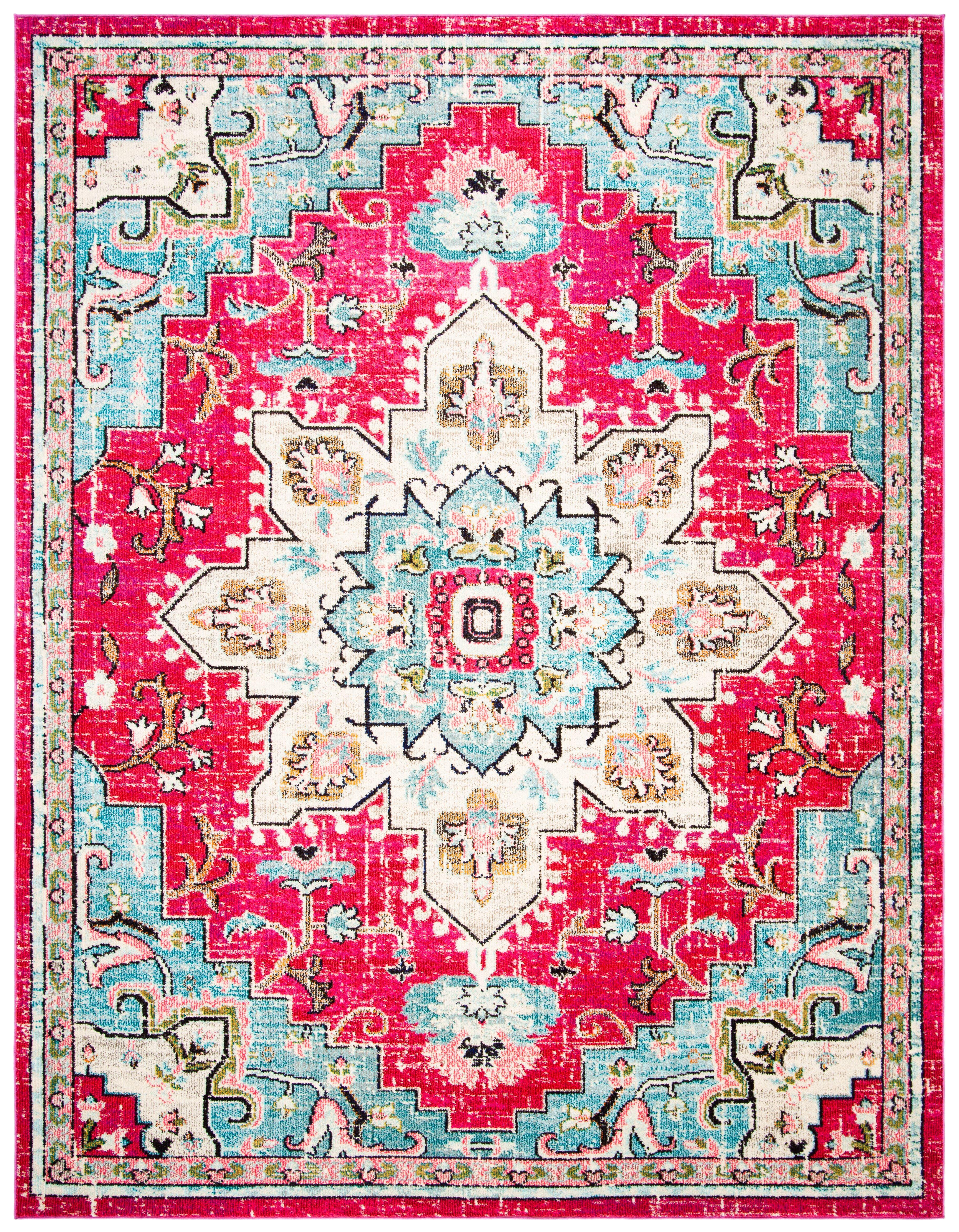 Madison MAD473 Power Loomed Indoor Area Rug - Fuchsia/Blue - 8'x10' - Safavieh