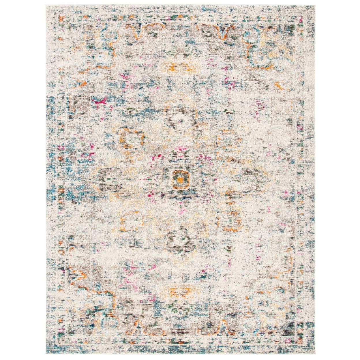 Madison MAD473 Power Loomed Indoor Area Rug - Grey/Gold - 9'x9' - Safavieh