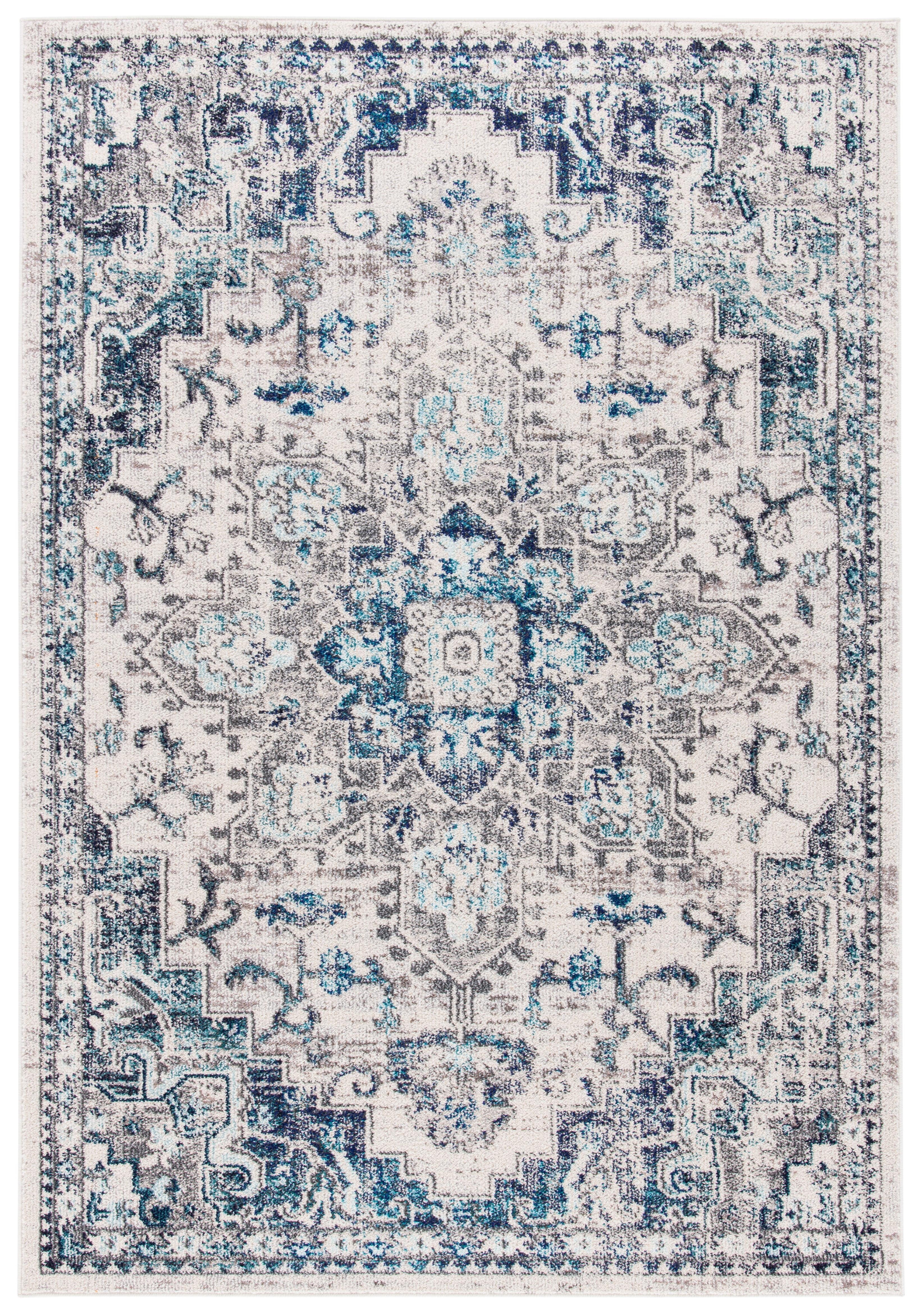 Madison MAD473 Power Loomed Indoor Accent Rug - Ivory/Grey - 2'2"x4' - Safavieh