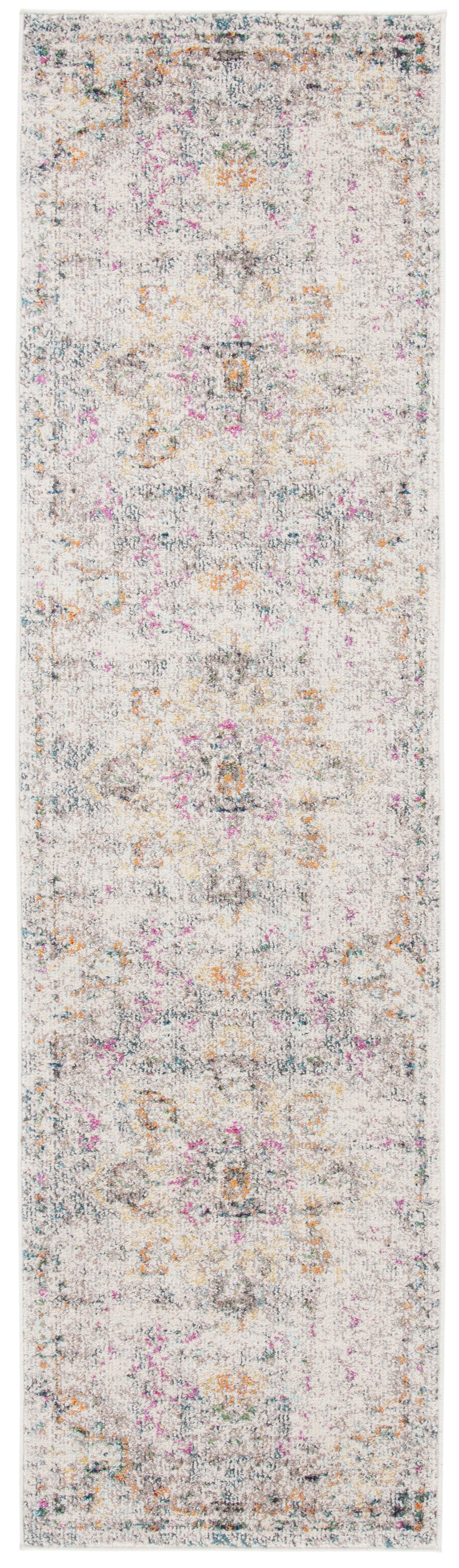 Madison MAD473 Power Loomed Indoor Runner Rug - Grey/Gold - 2'2"x16' - Safavieh