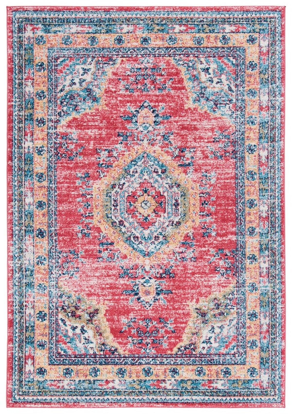 Light Blue Elegance 4' x 6' Hand-Knotted Synthetic Area Rug