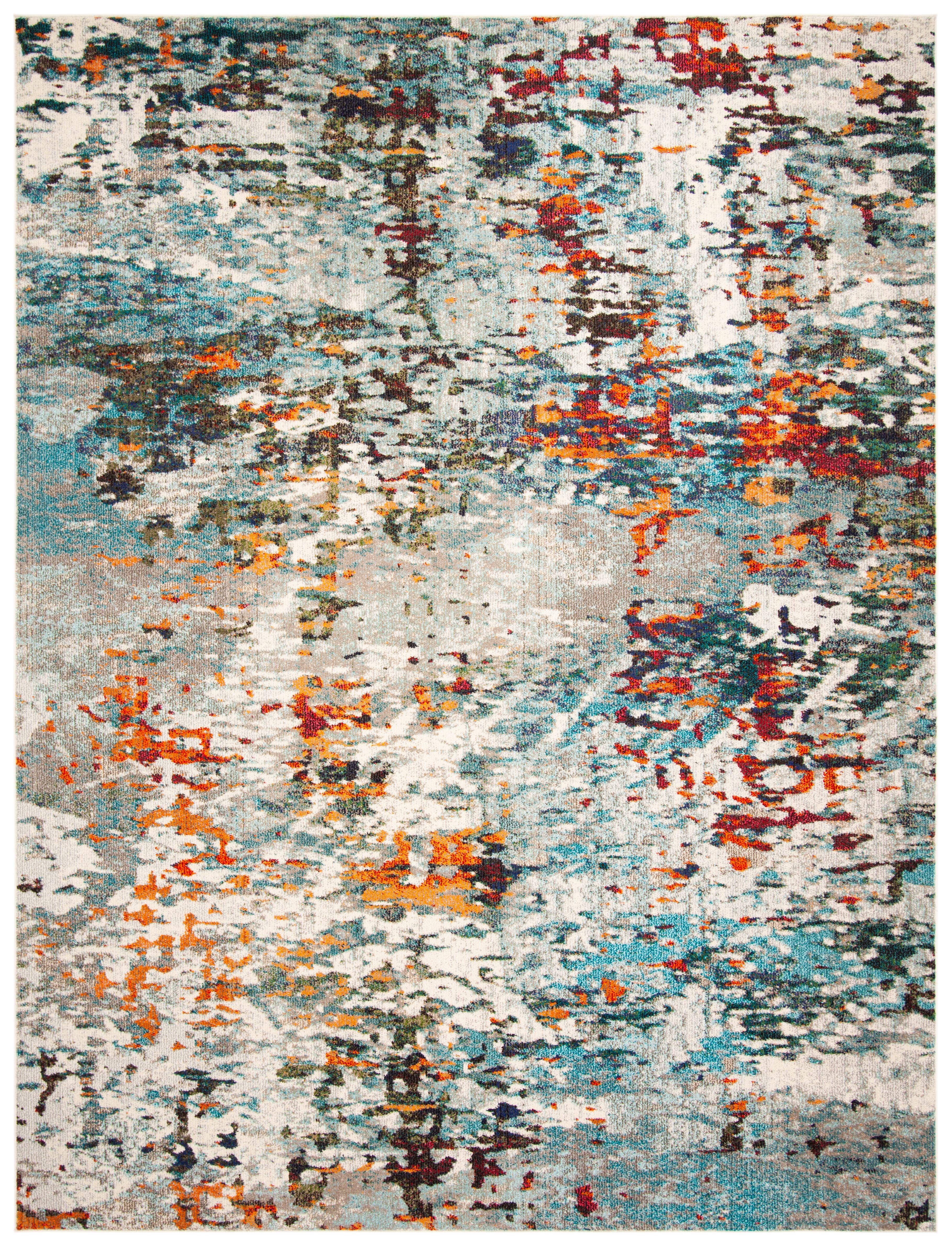 Madison MAD471 Power Loomed Indoor Area Rug - Grey/Blue - 8'x10' - Safavieh