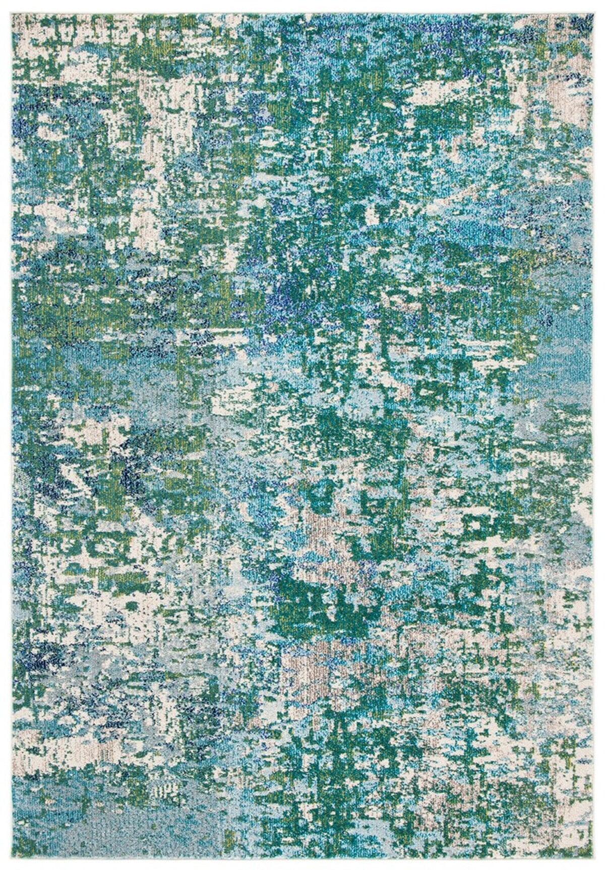 Madison MAD471 Power Loomed Indoor Area Rug - Green/Turquoise - 5'3"x7'6" - Safavieh