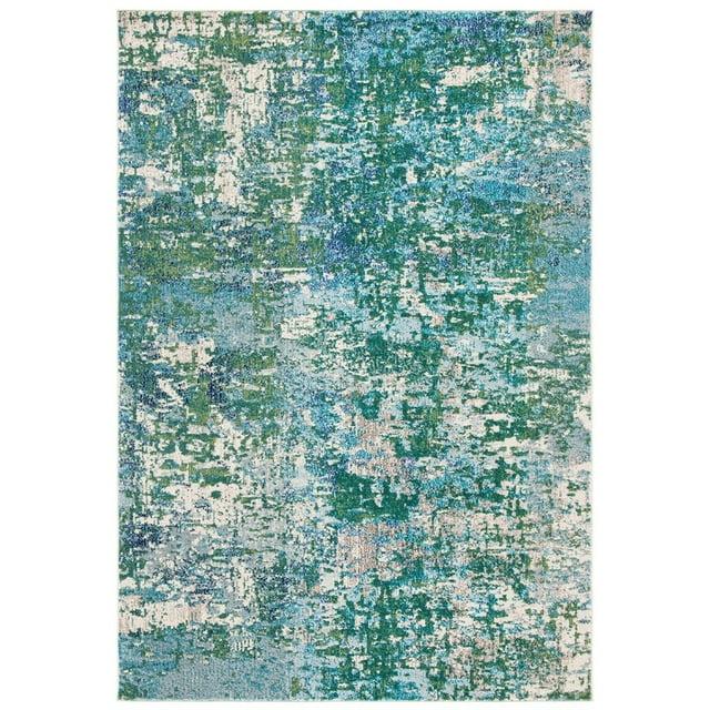 Madison MAD471 Power Loomed Indoor Area Rug - Green/Turquoise - 6'x9' - Safavieh