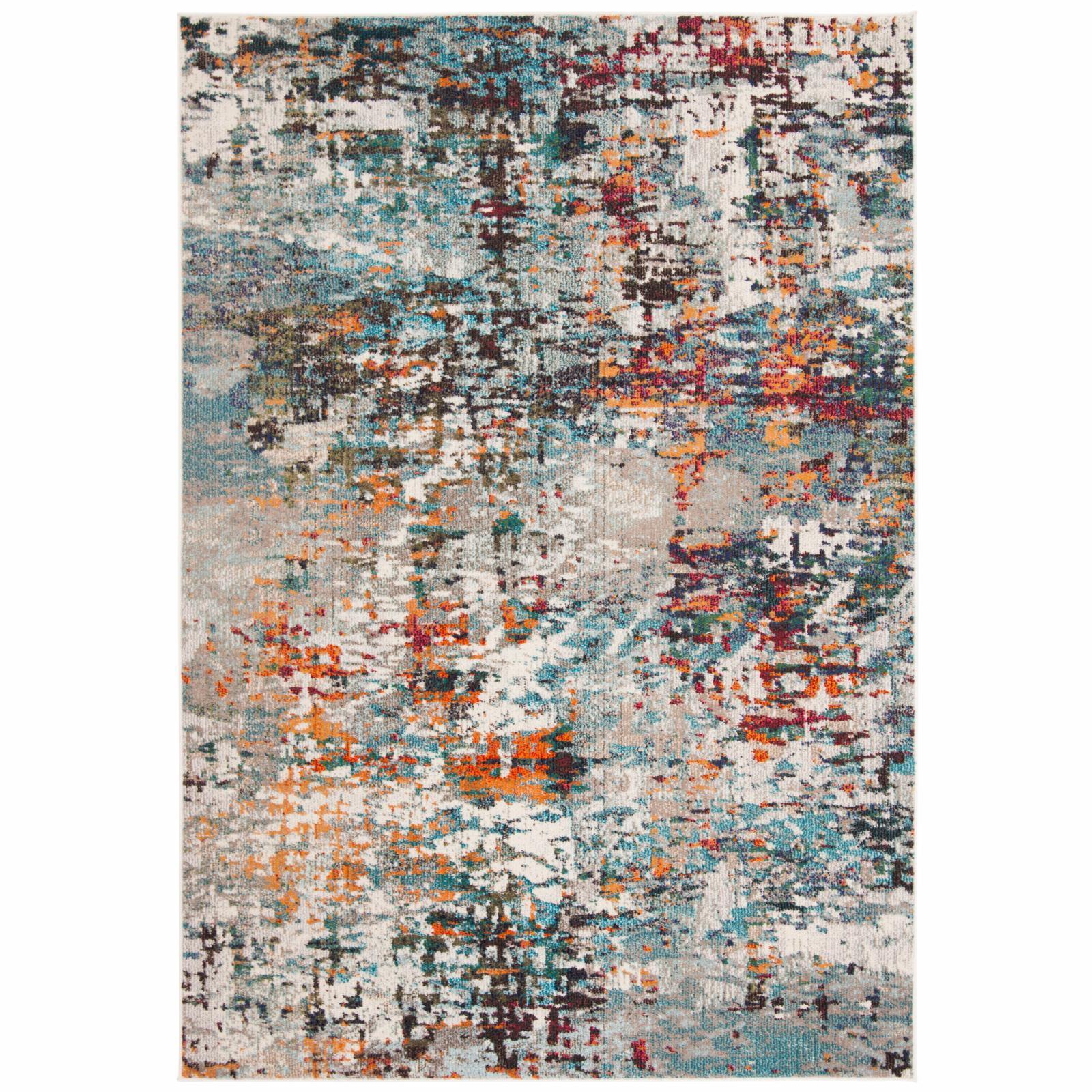 Madison MAD471 Power Loomed Indoor Area Rug - Grey/Blue - 6'7"x6'7" - Safavieh