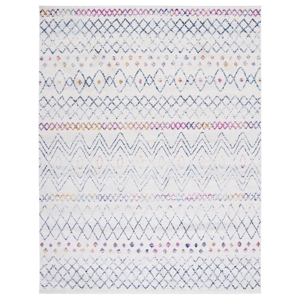 Madison 700 MAD798 Power Loomed Indoor Area Rug - Ivory/Dark Blue - 6'7"x6'7" - Safavieh