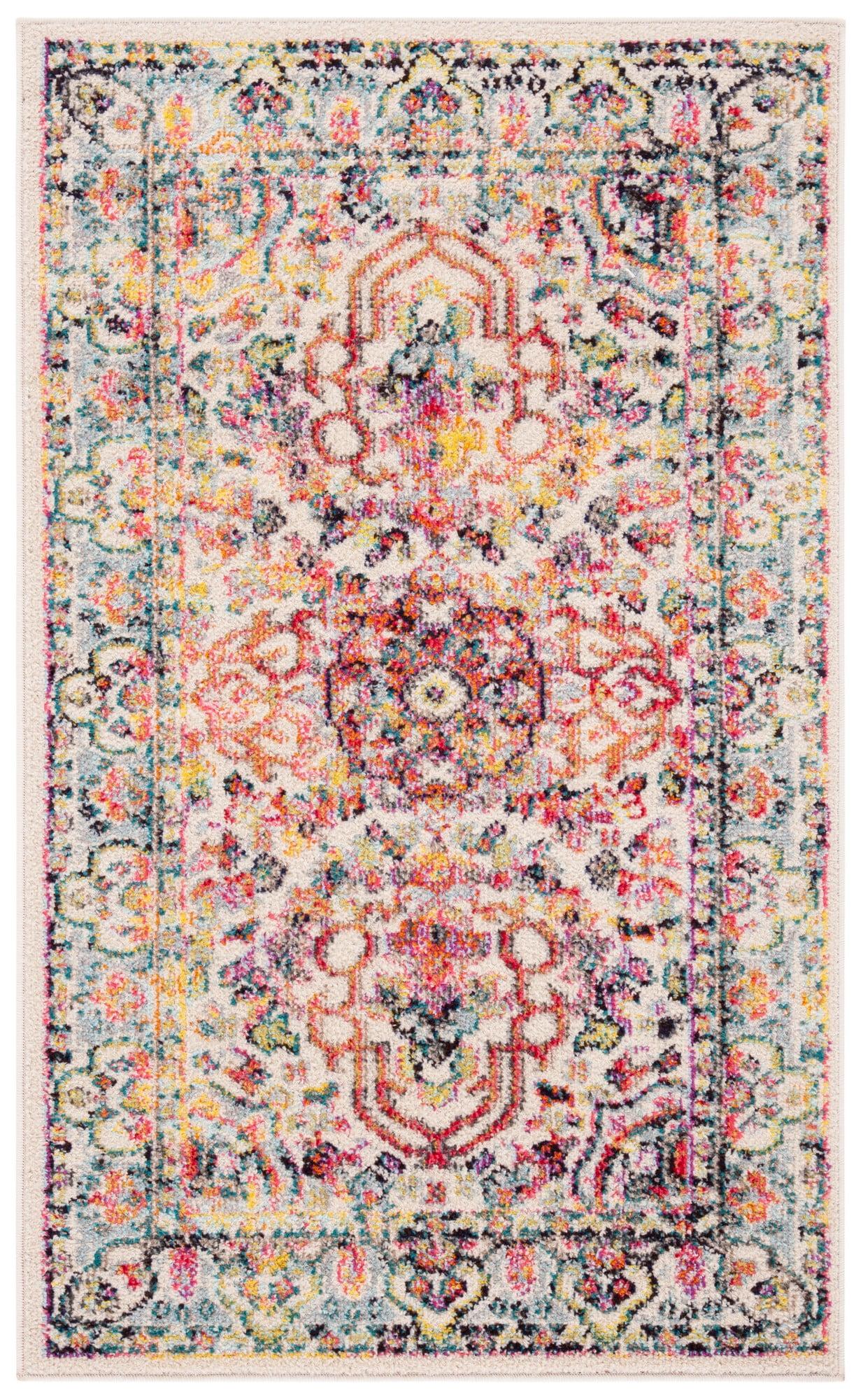Madison MAD256 Power Loomed Area Rug - Ivory/Red - 3'x5' - Safavieh.