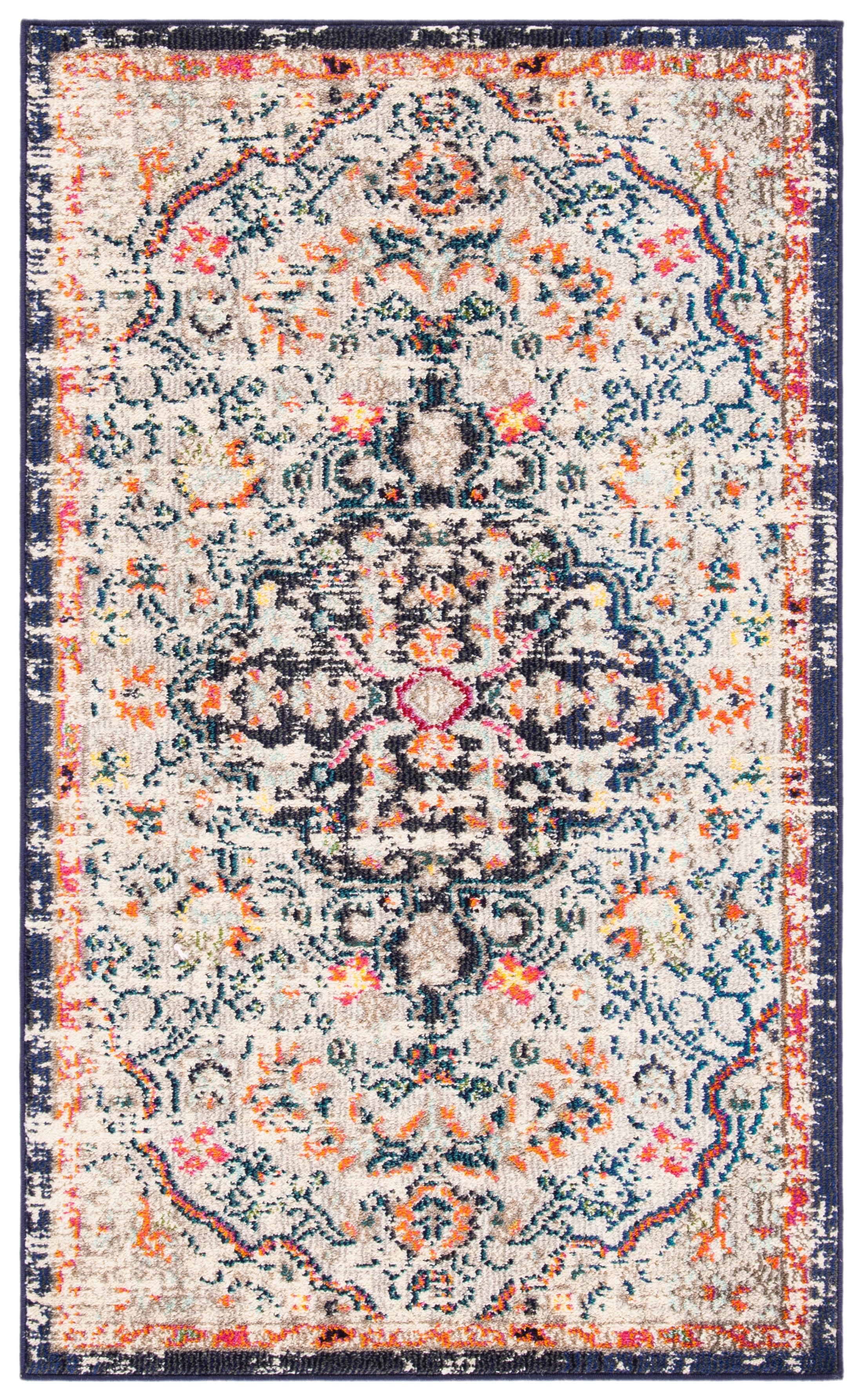 Madison MAD447 Power Loomed Indoor Accent Rug - Beige/Black - 2'2"x4' - Safavieh