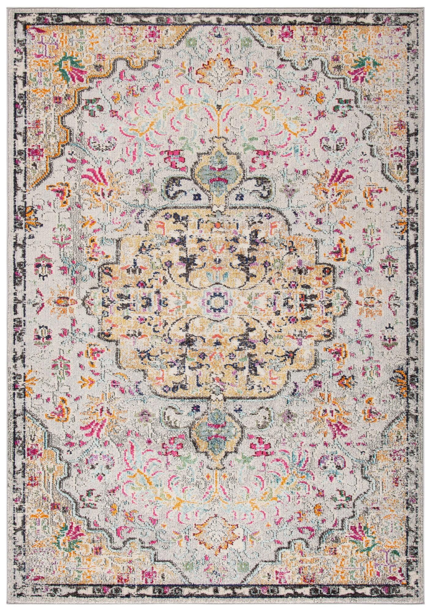 Madison MAD447 Power Loomed Indoor Area Rug - Grey/Gold - 5'3"x7'6" - Safavieh