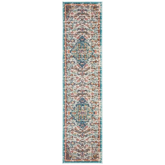 Madison MAD447 Power Loomed Indoor Runner Rug - Grey/Light Blue - 2'2"x6' - Safavieh
