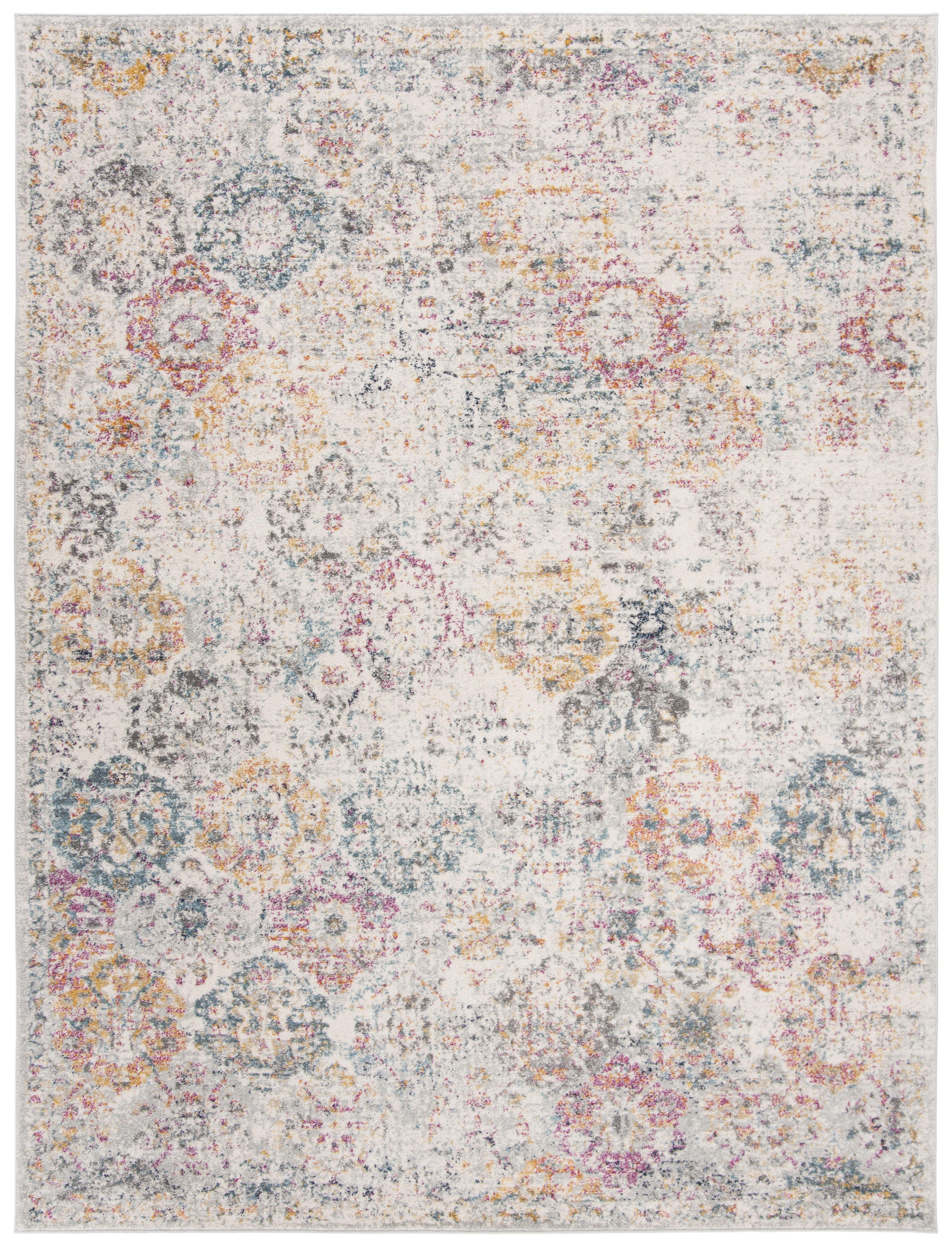 SAFAVIEH Madison Judith Distressed Area Rug, Grey/Gold, 10' x 14'