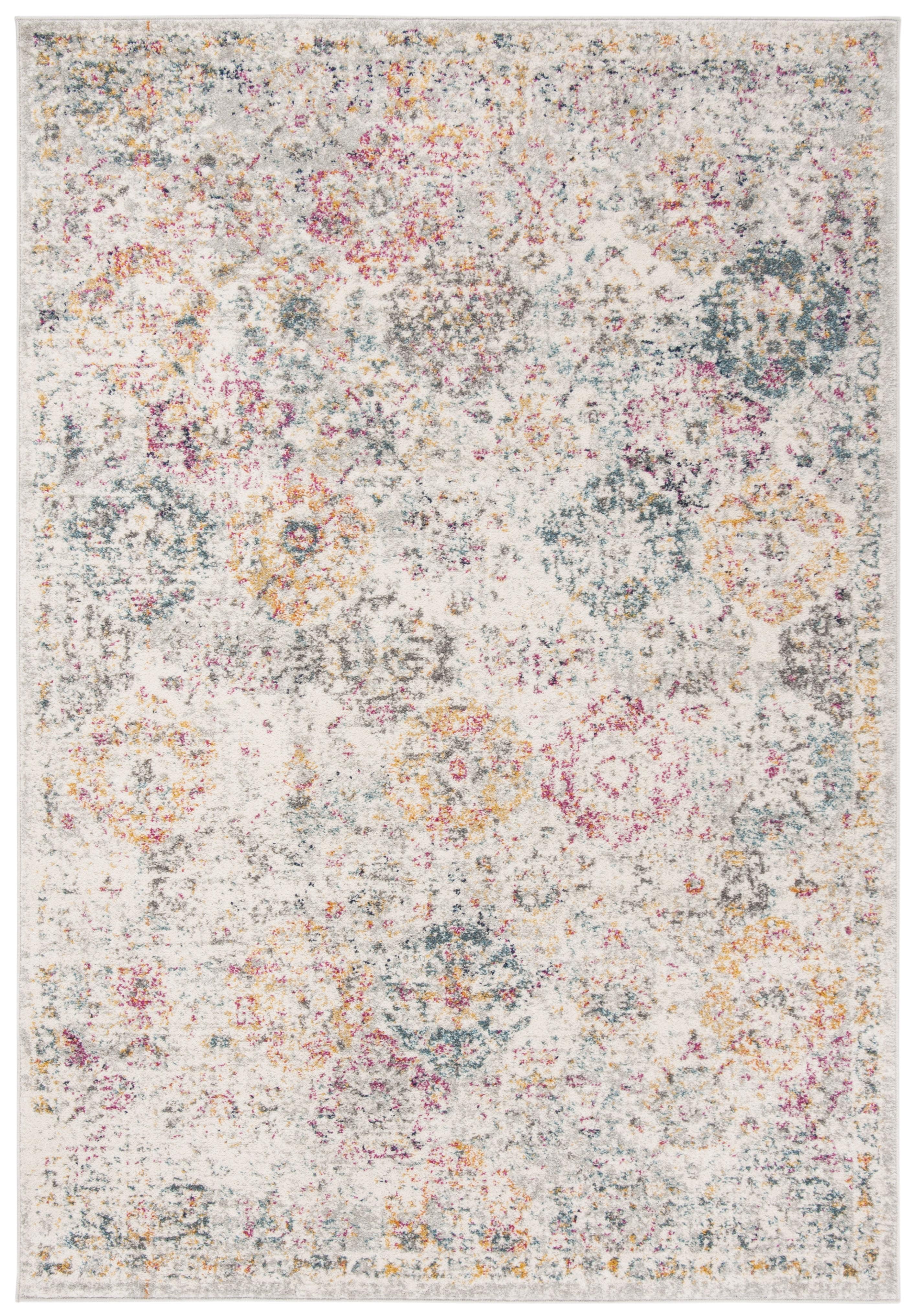 Madison MAD611 Power Loomed Indoor Area Rug - Grey/Gold - 4'x6' - Safavieh